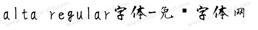 alta regular字体字体转换